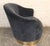 Mid-Century Modern Blue Corduroy Barrel Swivel Chair and Ottoman For Sale - Image 9 of 13