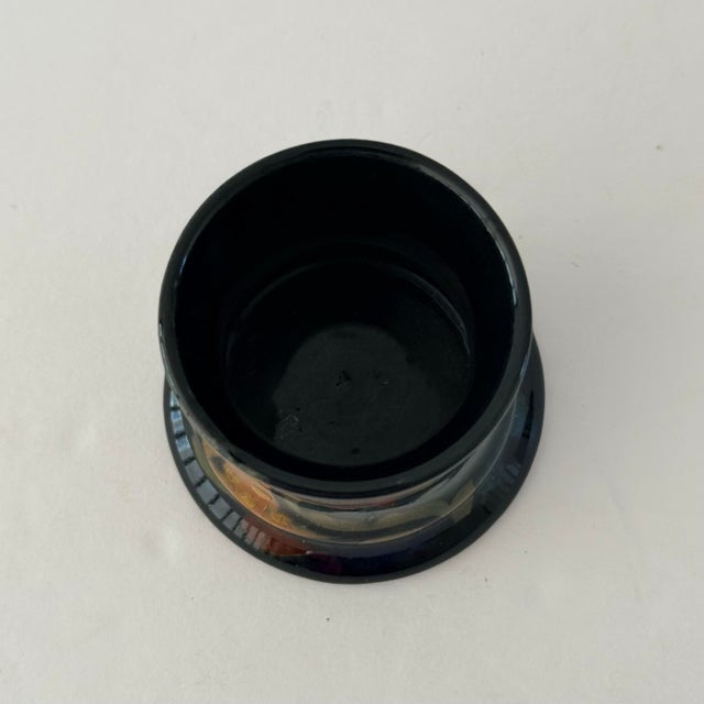 Ceramic Antique Bak Gouda Holland Miniature Art Pottery Vase Floral High Glaze C1910 For Sale - Image 7 of 10