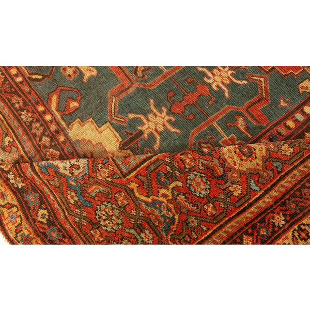 Textile Fine Antique Persian Sultanabad Red, Blue, Yellow Rug For Sale - Image 7 of 9
