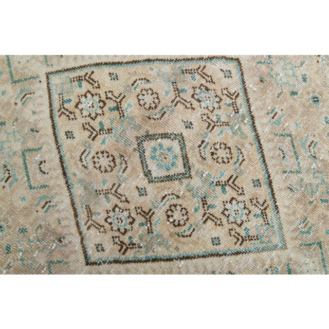 1970s Vintage Persian Handmade Wool Cotton Yellow Area Rug For Sale - Image 9 of 11