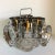 Platinum Banded Kimiko 4 Glass and 4 Coaster Cocktail Set in Caddie For Sale - Image 13 of 13