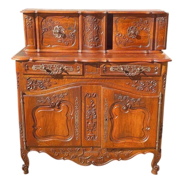 1900-1909 Beautiful French Carved Buffet/ Sideboard For Sale