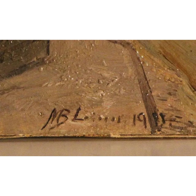 1910s Martin B. Leisser, Scene in a Castle Park, 1911, Oil on Cardboard, Framed For Sale - Image 5 of 7