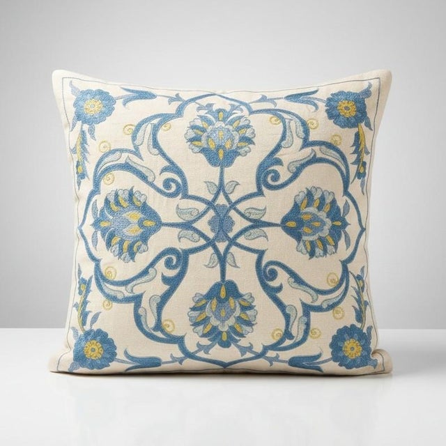 New Hand-Embroidered 100% Silk Cushion Cover – Authentic Uzbek Textile Art Elevate your home décor with this exquisite...