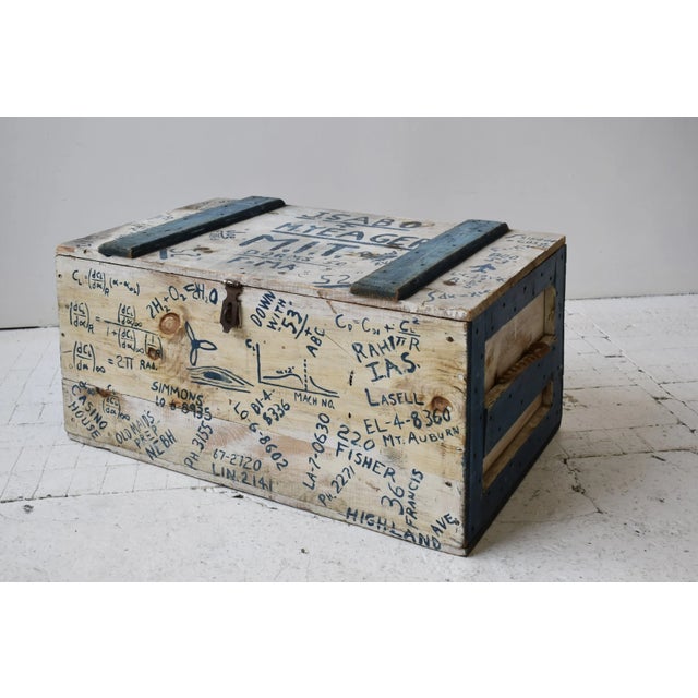 Mid-Century Modern Vintage Folk Art Embellished m.i.t. “Seniors” Dormitory / Naval Trunk, Circa 1949-1950 For Sale - Image 3 of 18