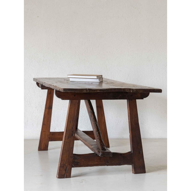 Poplar wood goat table recovered in Spain and dating back to the late 18th / early 19th century.