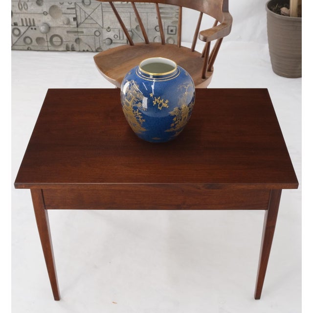 Mid 20th Century Knoll Risom One Drawer Oiled Walnut Tapered Legs End Side Table Stand Decor Mint For Sale - Image 5 of 16