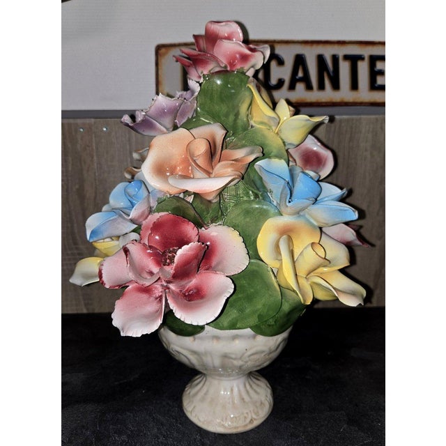 Barbotine Centerpiece from Capodimonte, 1950s For Sale - Image 6 of 10