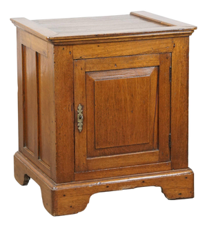Antique English 1-Door Cabinet or Side Table, Mid- to Late 19th Century