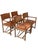 McGuire 1970's McGuire Leather Wrapped Bamboo, Cane & Dining - Set of 5 For Sale - Image 4 of 18