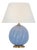 Julie Neill by Visual Comfort Signature Talia Small 13" Cordless Accent Lamp in Blue with Linen Shade For Sale
