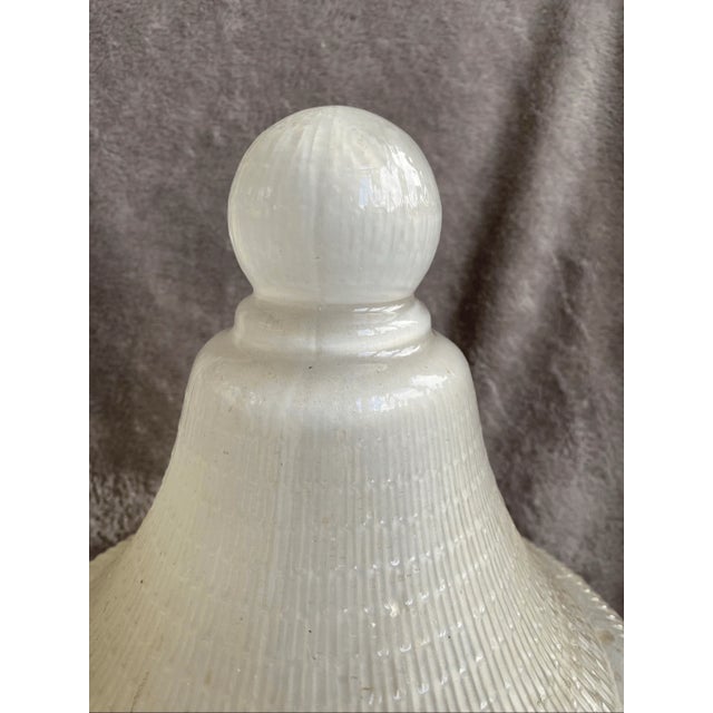 Art Deco Westinghouse Vintage Art Deco Frosted Glass Ceiling Pendant Shade For Sale - Image 3 of 6