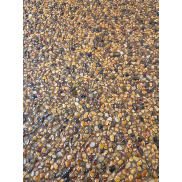 Japandi Style Oak and Pebble Coffee Table, 1980s For Sale - Image 11 of 12