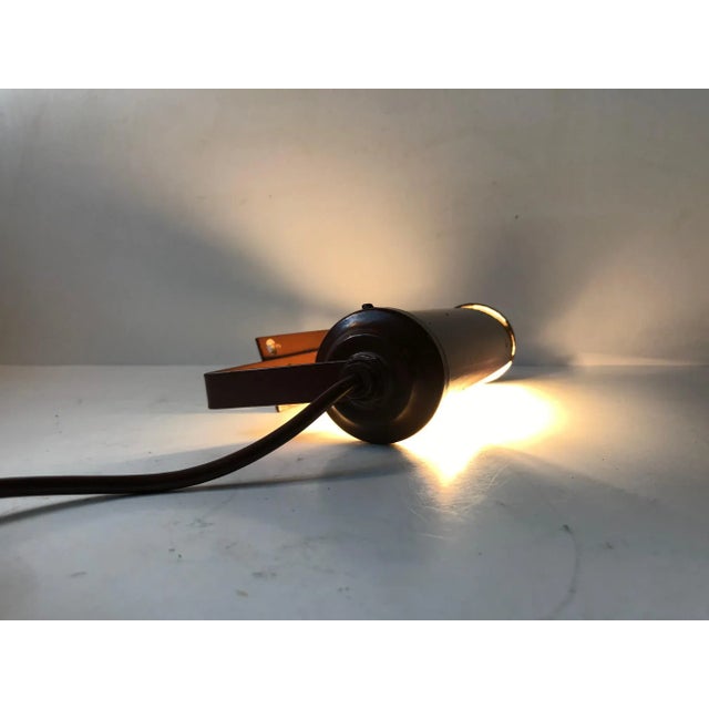 Brown Danish Tubular Wall Sconce from Lyfa, 1930s For Sale - Image 3 of 12