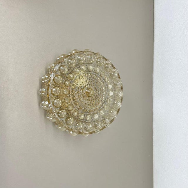Amber Bubble Structure Wall Light attributed to Helena Tynell for Glashütte Limburg, 1960s For Sale - Image 18 of 18