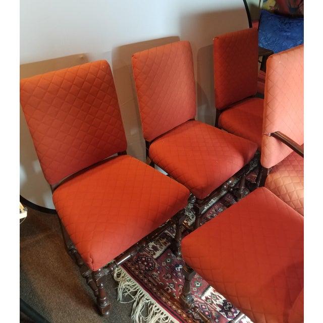 Late 19th Century Upholstered Dining Chairs For Sale - Image 4 of 8