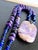 Statement Charoite and Lapis Lazuli Necklace With Sculptural Charoite Pendant a Wearable Work of Art For Sale - Image 10 of 18