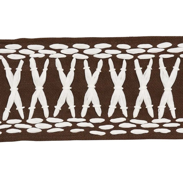 Not Yet Made - Made To Order Sample - Schumacher X Mary McDonald Tikki Tape Trim in Brown For Sale - Image 5 of 5