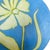 Original Round Flower Painting, Blue Green Yellow Botanical Wall Art, Oil on Circle Canvas by Tatiana Duperault For Sale - Image 4 of 5