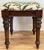 Wood Vintage Upholstered Bombay Company Turned Wood Stool For Sale - Image 7 of 11