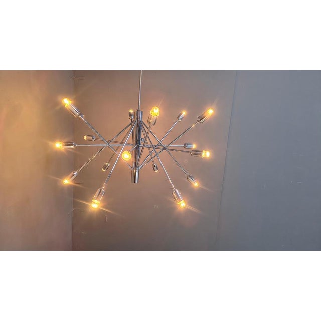 Vintage Sputnik Chrome Chandelier, 1970s For Sale - Image 16 of 18