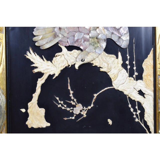Early 20th Century Japanese Shibayama Bone Pearl Inlay