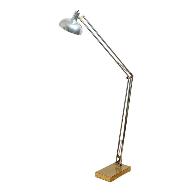 Grasshopper Architectural Vintage Adjustable Industrial Floor Lamp For Sale