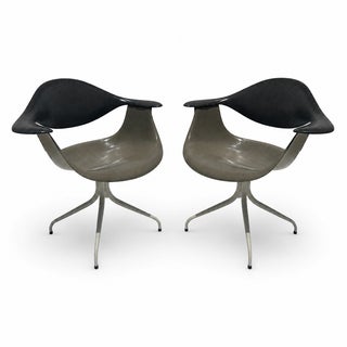 1950s George Nelson for Herman Miller Swag Leg Daf Chairs - a Pair For Sale