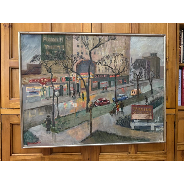 The Piccadilly Theater, Hyde Park Neighborhood, Chicago, Il, 1957, Oil Painting by Ruth L. Drucker. Offered here is one of...