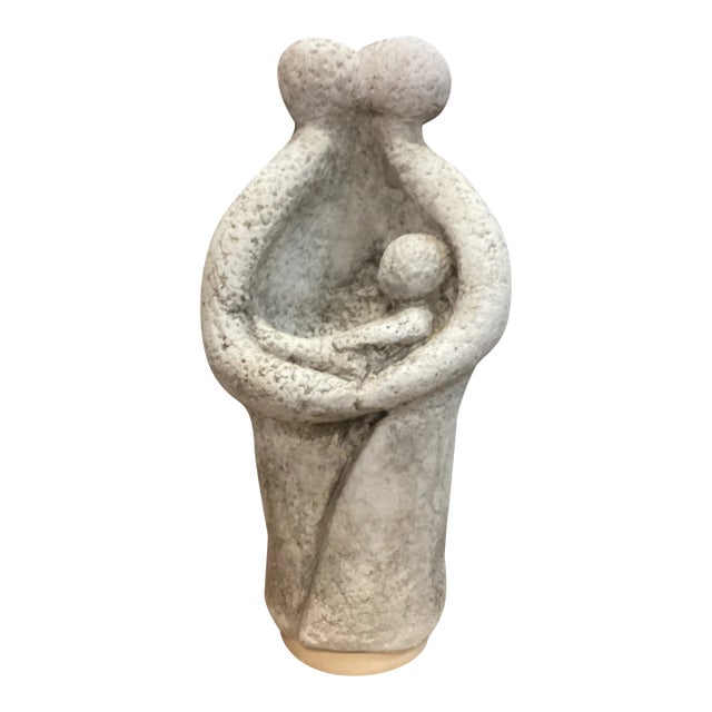 Mid 20th Century Holy Family Stone Garden Sculpture For Sale