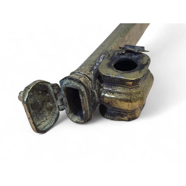 Late 18th Century Ottoman Engraved Bronze Inkwell, 1790s For Sale - Image 5 of 10
