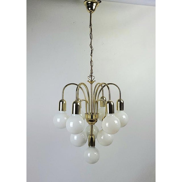 Gold Gold Hanging Lamp, 1980s For Sale - Image 8 of 10