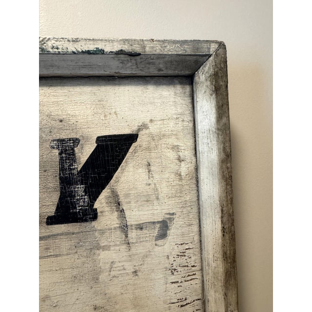 Antique Positively No Dumping Per Order Board of Health Wood Sign 20"x26" For Sale - Image 13 of 15