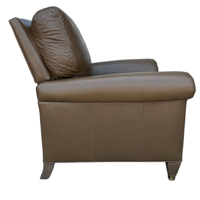 Lee Industries Traditional Leather Recliner For Sale In Atlanta - Image 6 of 9