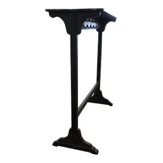 Vintage Black Wooden Schoolhouse Coat Rack For Sale