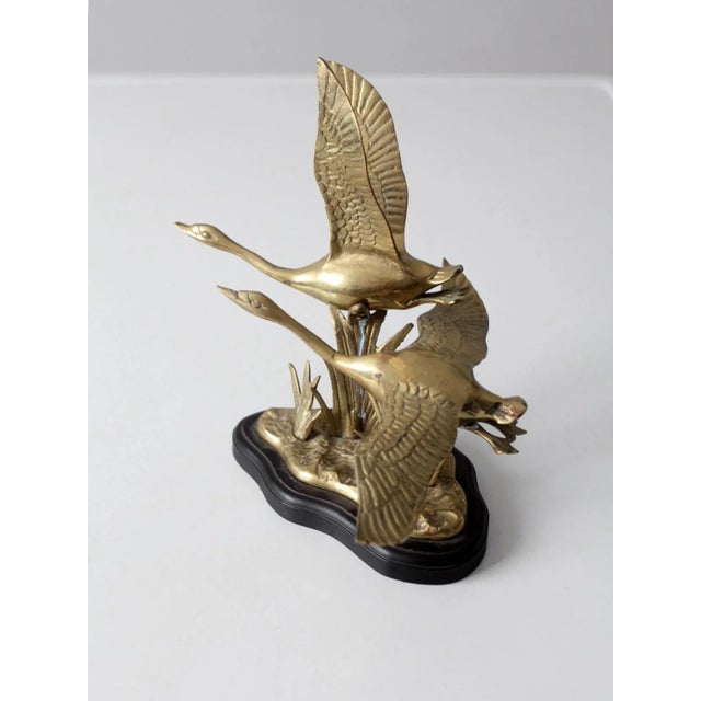 Vintage Figural Brass Birds Sculpture For Sale - Image 11 of 13