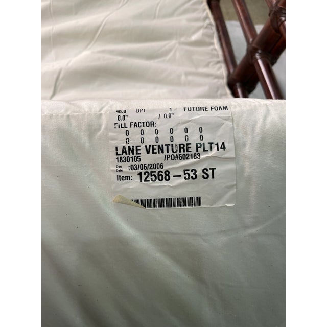 Lane Ventura Rattan Chinese Style Bench For Sale - Image 11 of 12