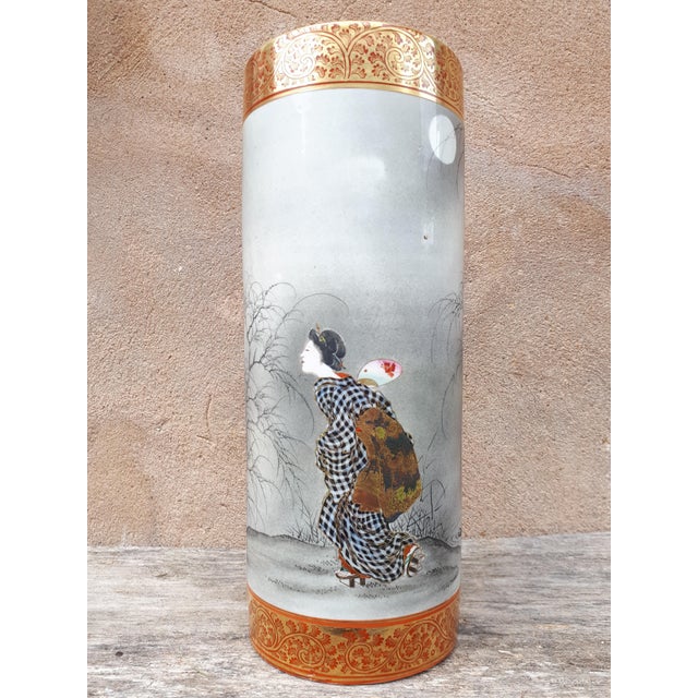 Meiji Kutani Porcelain Vase, Japan, 1890s For Sale - Image 5 of 14