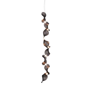 Dune 8 Vertical Line Pendant Light with Shades in Dark Bronze Metallic Tone by Daniel Becker for Moss Objects For Sale