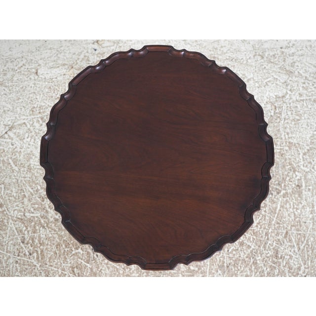 1980s Henkel Harris Mahogany Tilt Top Table For Sale - Image 5 of 16