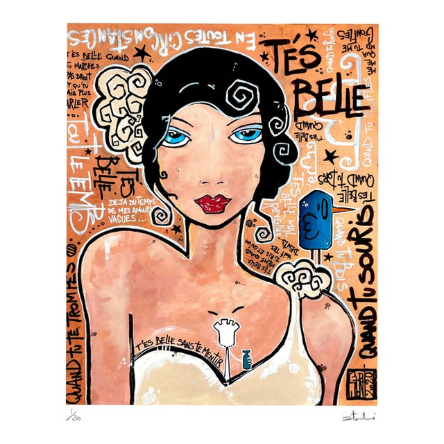 Yohan Storti, You're Beautiful, 2021, Silkscreen Print For Sale