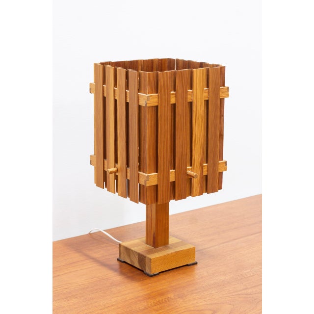 Swedish Sportstuge Pine Table Lamp For Sale - Image 12 of 12