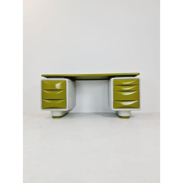 Space Age Writing Desk in Fiberglass by Ernest Igl for Wilhelm Werndl, 1970s For Sale - Image 4 of 11