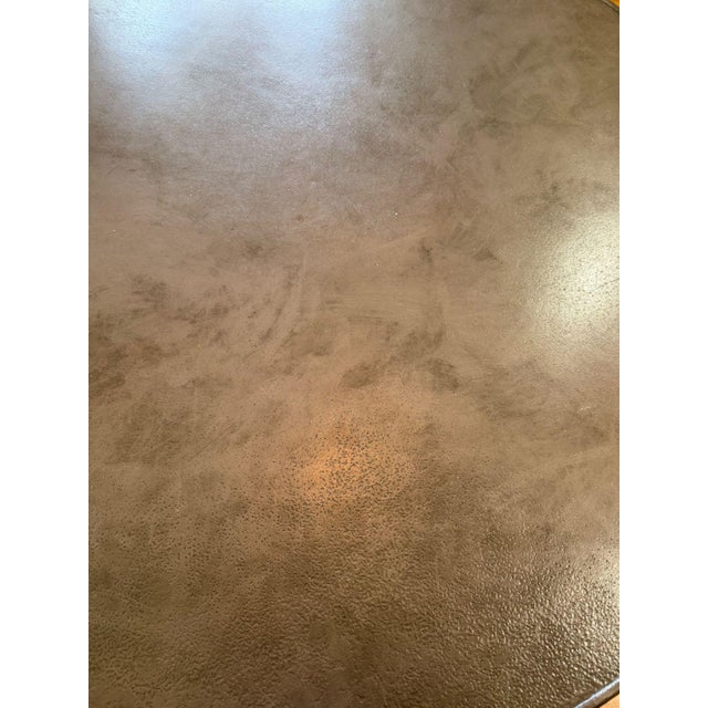 2000 - 2009 Round Hammered Tin Table For Sale - Image 5 of 5