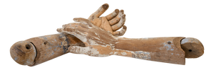 Forearms of a Dressed Saint, Early 20th Century, Pinewood, Set of 2