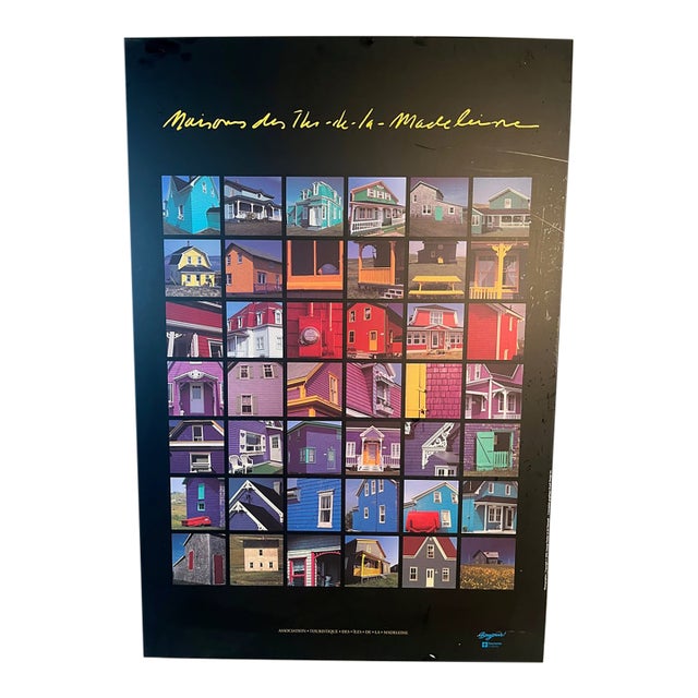Poster Quebec Houses Maisons Des Iles-De-La-Madeleine George Fischer PHtog 36x24 For Sale