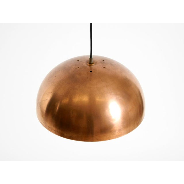 Metal Mid-Century Modern Italian Copper Dome Pendant Light, 1950s For Sale - Image 7 of 14