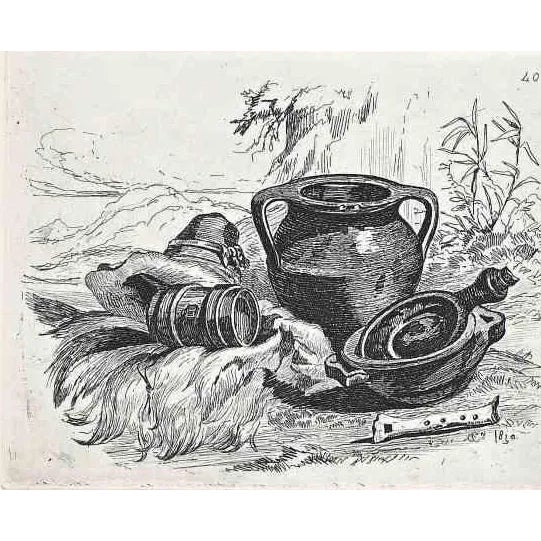 After Charles Coleman, The Still Life, Original Etching, 1992 For Sale