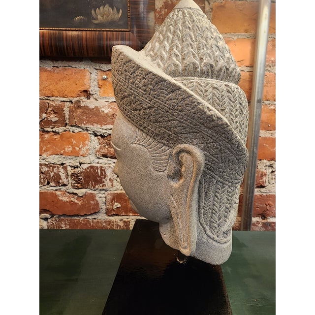 19th Century Fabulous Antique Carved Stone Khmer For Sale - Image 5 of 7