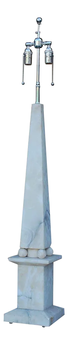 Alabaster Obelisk Lamp